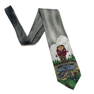 Gary Patterson Balancine Hot Cakes Golfer Novelty Necktie Multicolor Funny